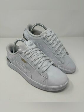 Puma Vikky V3 Metallic Shine White with Gold & Silver Accents Sneakers Casual